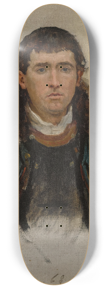 Jules Breton - Portrait Dhomme(Study Forun Grand Pardon Breton) 8.25 inch art skate deck