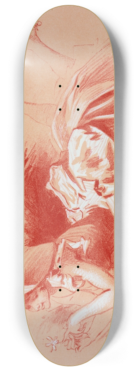 Jules Chevrier - Dessin original pour les Matres de lAffiche 8.25 inch art skate deck