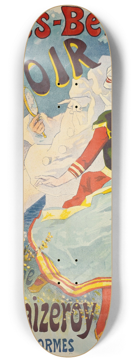 Jules Chret - Folies-Bergre Le Miroir 8.25 inch art skate deck