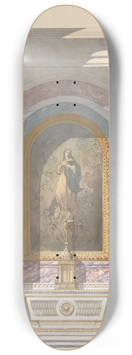 Jules-Edmond-Charles Lachaise - Design for Altar 8.25 inch art skate deck