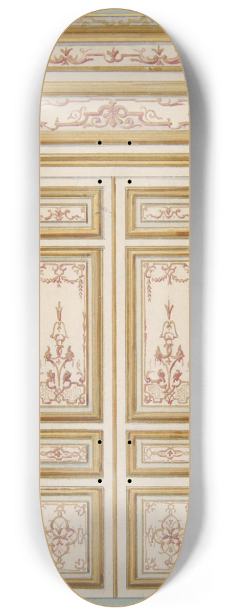 Jules-Edmond-Charles Lachaise - Design for double doors decorated in the rococco style 8.25 inch art skate deck