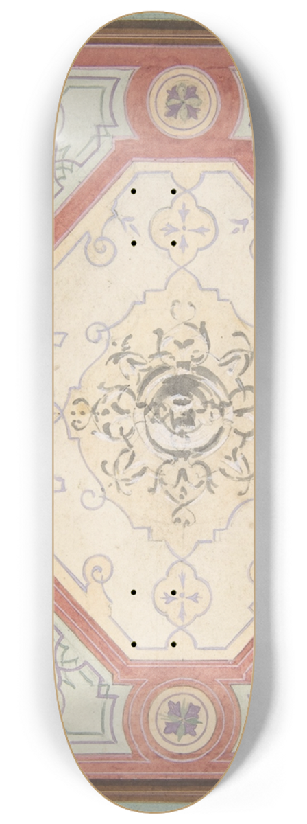 Jules-Edmond-Charles Lachaise - Design for the decoration of a ceiling 8.25 inch art skate deck