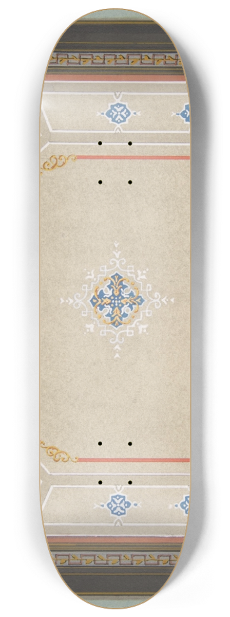 Jules-Edmond-Charles Lachaise - Design for the decoration of a pentagonal ceiling 8.25 inch art skate deck