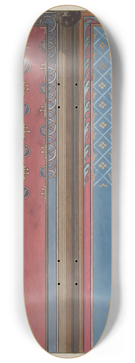 Jules-Edmond-Charles Lachaise - Design for the painted decoration of panels 8.25 inch art skate deck