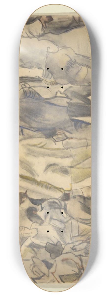 Jules Pascin - Crowd,Charleston 8.25 inch art skate deck
