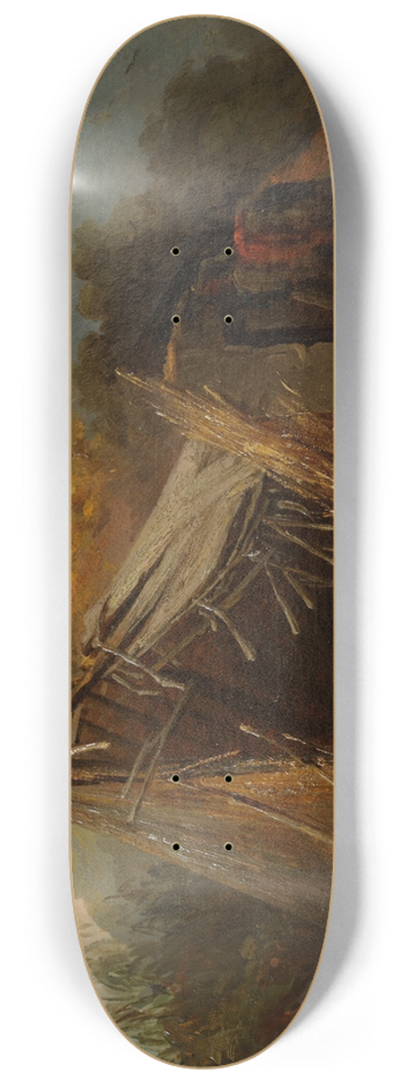 Julie Wilhelmine Hagen-Schwarz - Mountainous Landscape with a Tent 8.25 inch art skate deck