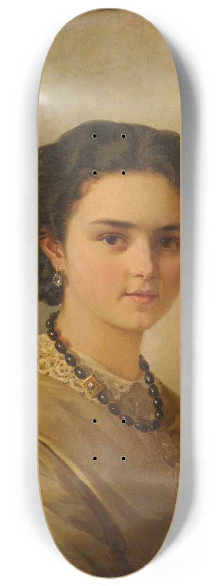 Julie Wilhelmine Hagen-Schwarz - Portrait of a Lady 8.25 inch art skate deck
