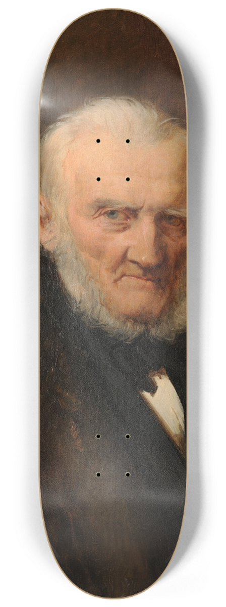 Julie Wilhelmine Hagen-Schwarz - Portrait of Artist August Hagen 8.25 inch art skate deck