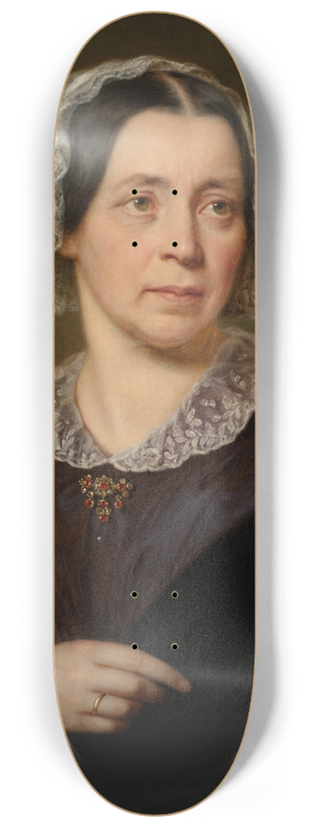 Julie Wilhelmine Hagen-Schwarz - Portrait of Mrs Paumgarten 8.25 inch art skate deck