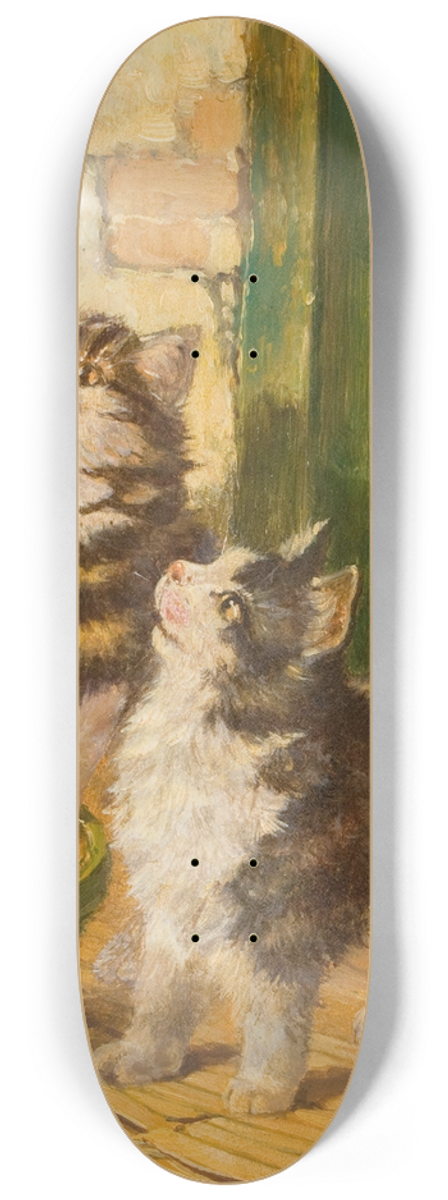 Julius Adam the elder - Curiosity and the Butterfly 8.25 inch art skate deck