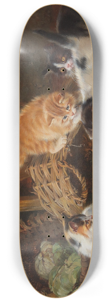 Julius Adam the elder - Ktzchen und Flusskrebse 8.25 inch art skate deck