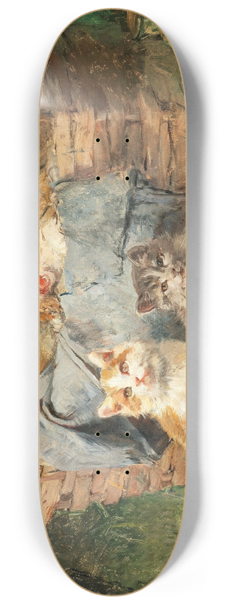 Julius Adam the younger - Playful Cats 8.25 inch art skate deck