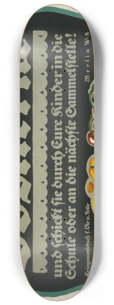Julius Gipkens - Sammelt die Obstkerne und schickt sie durch Eure Kinder in die Schule oder an die nchsten Sammelstelle! 8.25 inch art skate deck