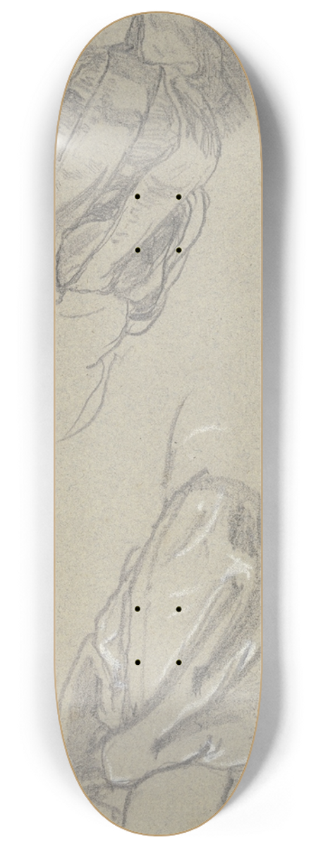 Julius Hamel - Gewandstudie zum Bauernkrieg 8.25 inch art skate deck