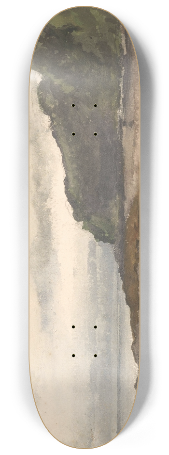 Julius Jacobus van de Sande Bakhuyzen - Beboste kust van een meer 8.25 inch art skate deck