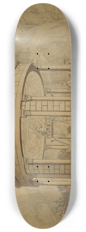 Julius Naue - Der Tempel der Melusine 8.25 inch art skate deck