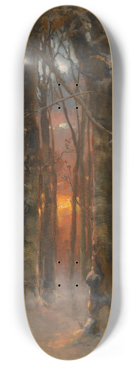 Julius Sergius Klever - Sunset Through The Trees 8.25 inch art skate deck