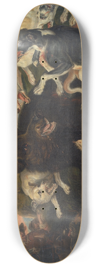 Juriaen Jacobsz. - A Boar Hunt 8.25 inch art skate deck