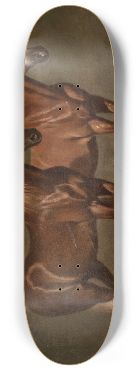 Jzef Brodowski - Two horses 8.25 inch art skate deck
