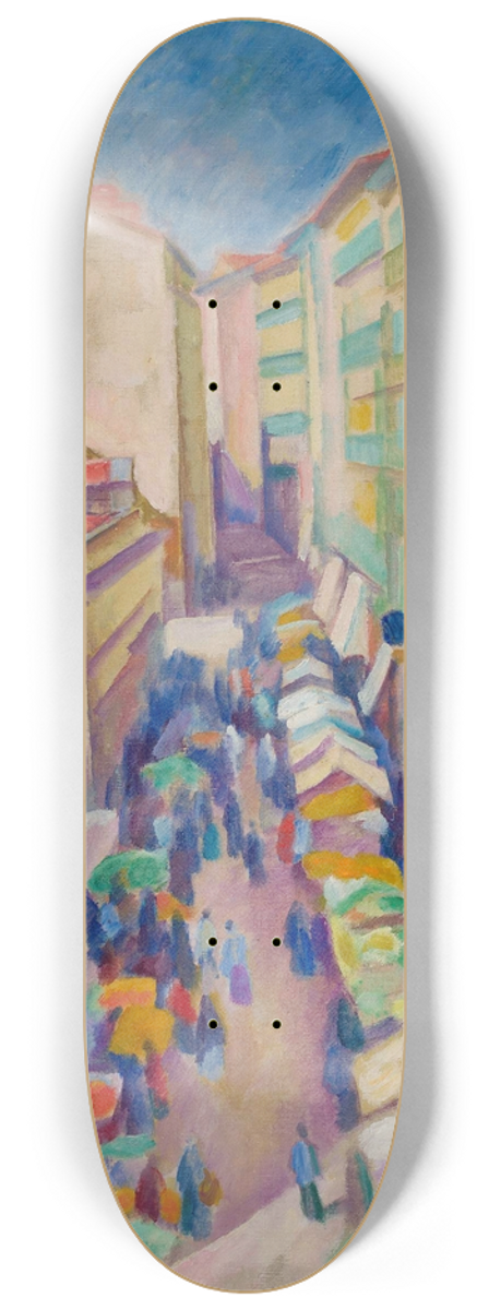 Jzef Pankiewicz - Street in Madrid 8.25 inch art skate deck