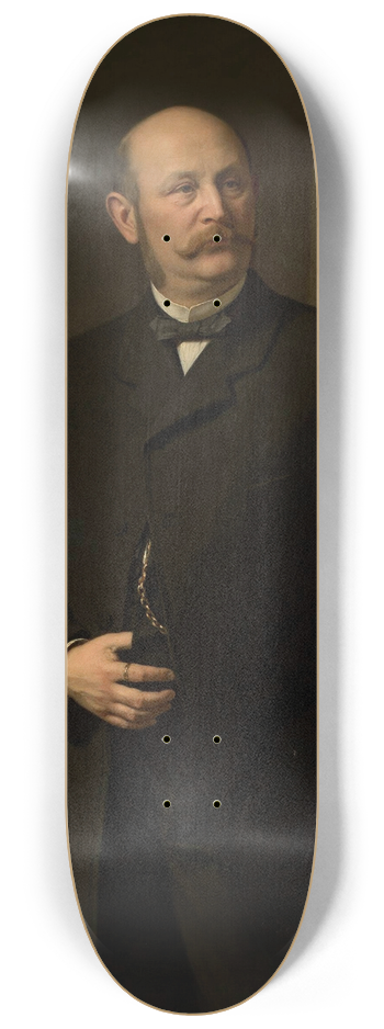 Jzef Simmler - Portrait of Maurycy Brauman 8.25 inch art skate deck