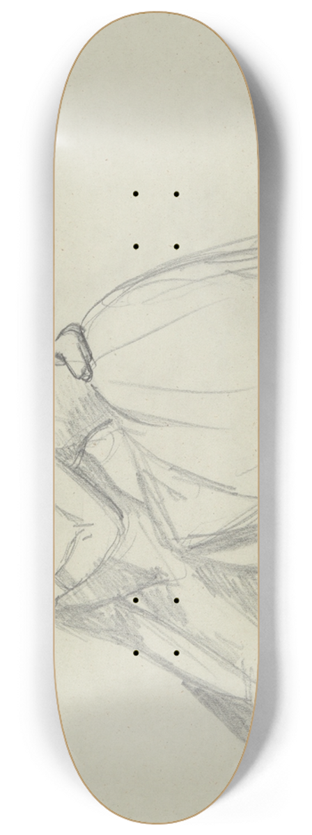 Jzef Simmler - Sketch of the group of the Virgin Mary and Mary Magdalene to the painting Entombment 8.25 inch art skate deck
