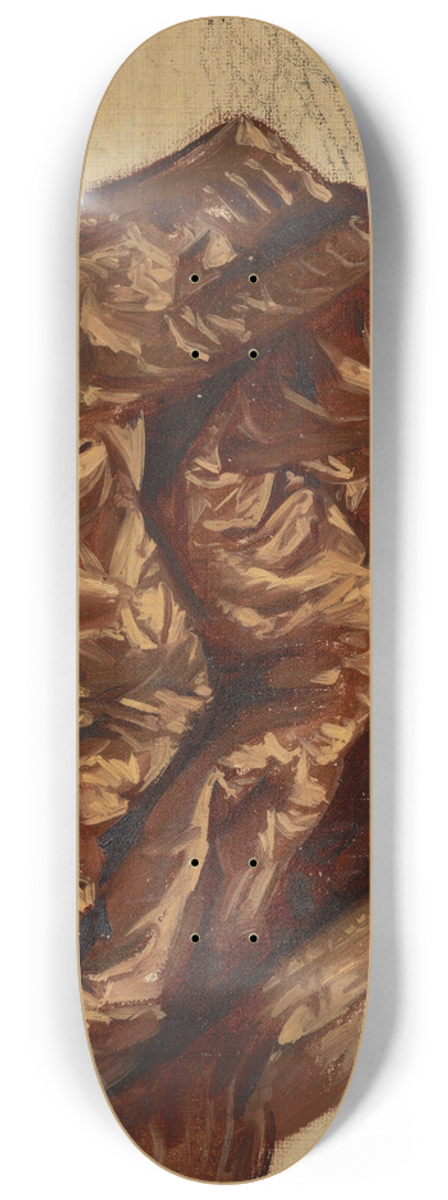 Jzef Simmler - Study of a Brocade Hanging 8.25 inch art skate deck
