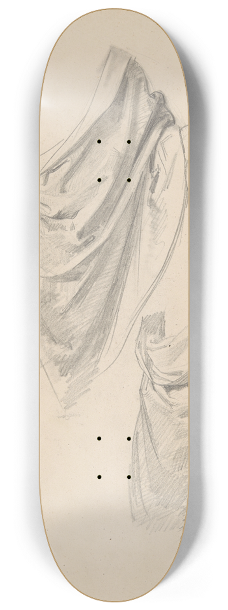 Jzef Simmler - Study of Moses robe to the painting Immaculate Conception of the Blessed Virgin Mary 8.25 inch art skate deck