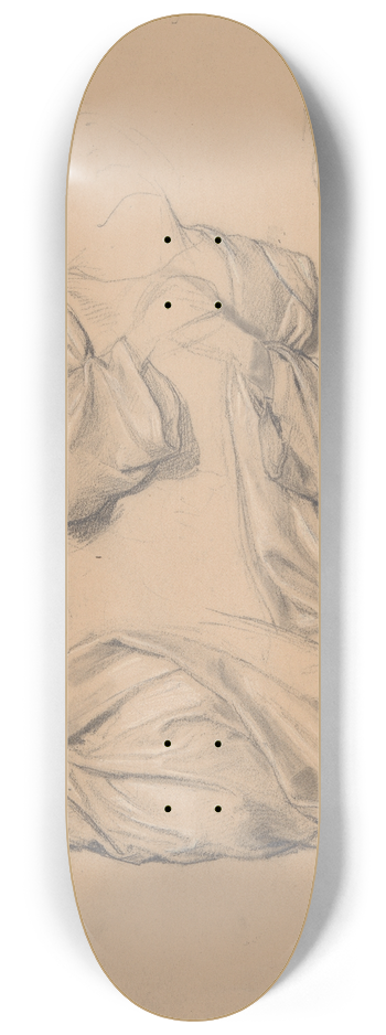 Jzef Simmler - Study of the Robes of St Matthias to the Painting Martyrdom of St Matthias 8.25 inch art skate deck