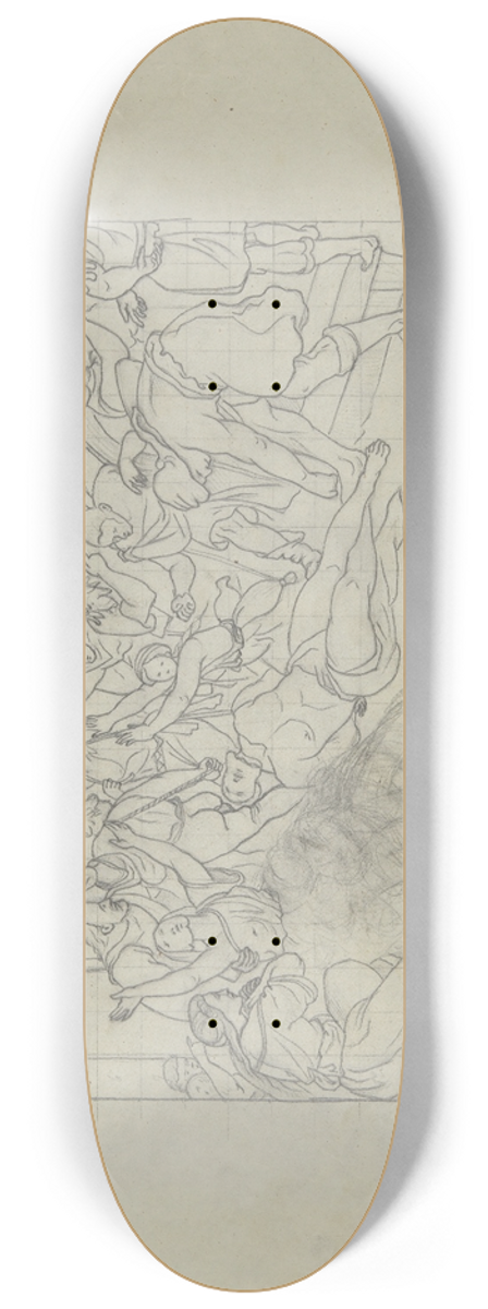 Jzef Simmler - Szkic kompozycji Mczestwo w. Marka 8.25 inch art skate deck