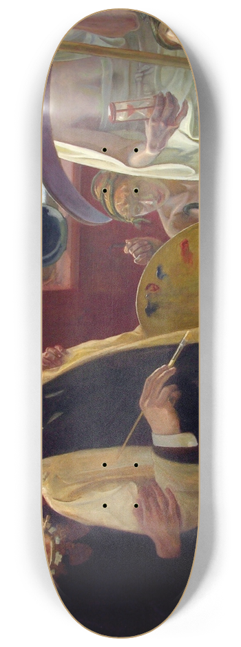 Jzef Unierzyski - Self-portrait with harpies 8.25 inch art skate deck