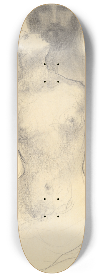 Kahlil Gibran - Woman and Head ofChrist 8.25 inch art skate deck