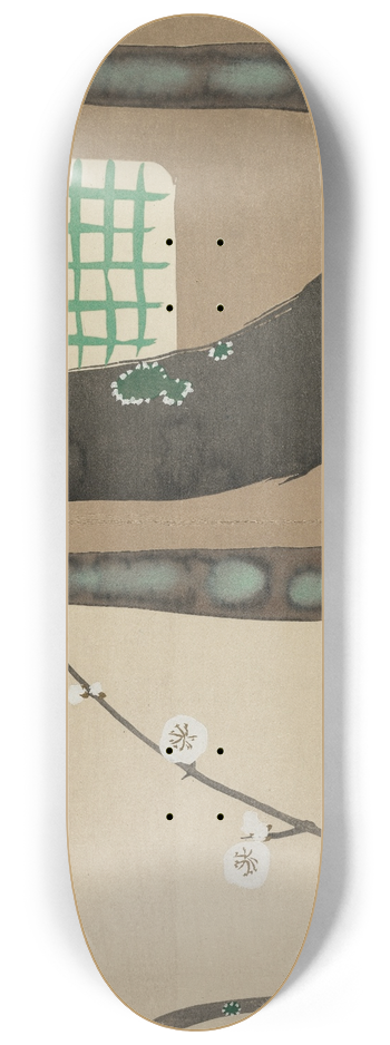 Kamisaka Sekka - Plum by the Eaves (Nokiba no ume) 8.25 inch art skate deck