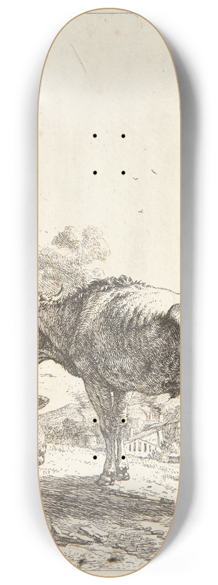 Karel Dujardin - Stende okse og liggende kalv 8.25 inch art skate deck
