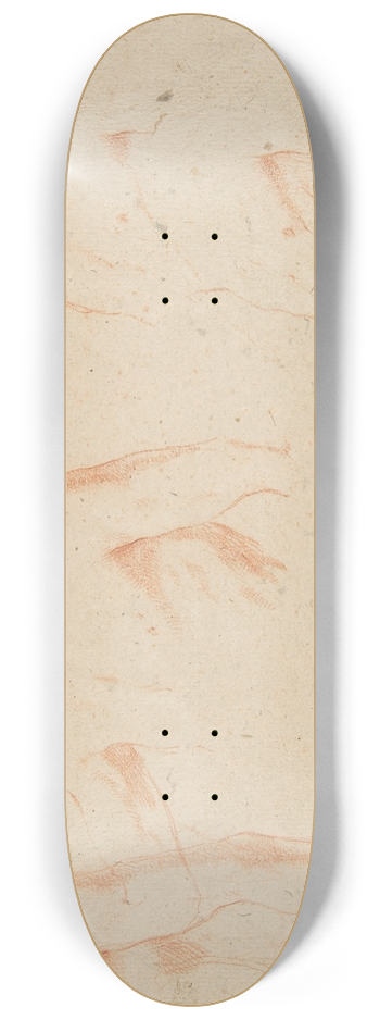 Andrea Sacchi - Three Studies of a Male Torso for the Coronation of Marcantonio Pasqualini 8.25 inch art skate deck