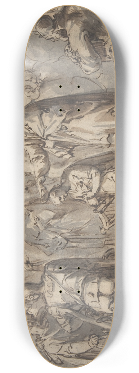 Karel Van Mander - Samuel Annointing David 8.25 inch art skate deck