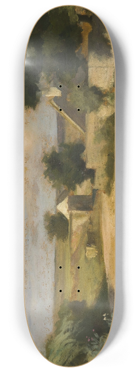 Karl Maria Thuma - At the Edge of a Village 8.25 inch art skate deck