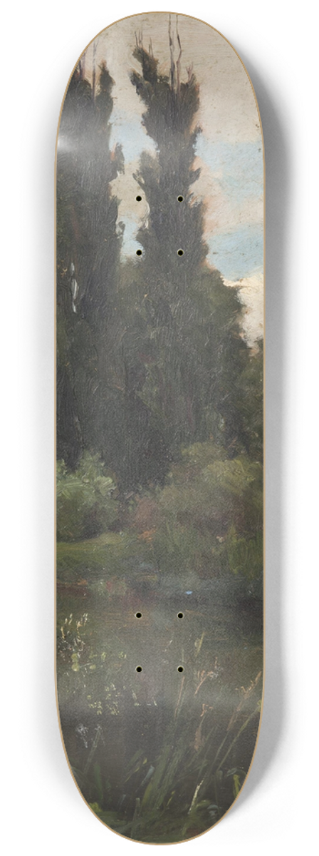 Karl Maria Thuma - Poplars by the Water 8.25 inch art skate deck