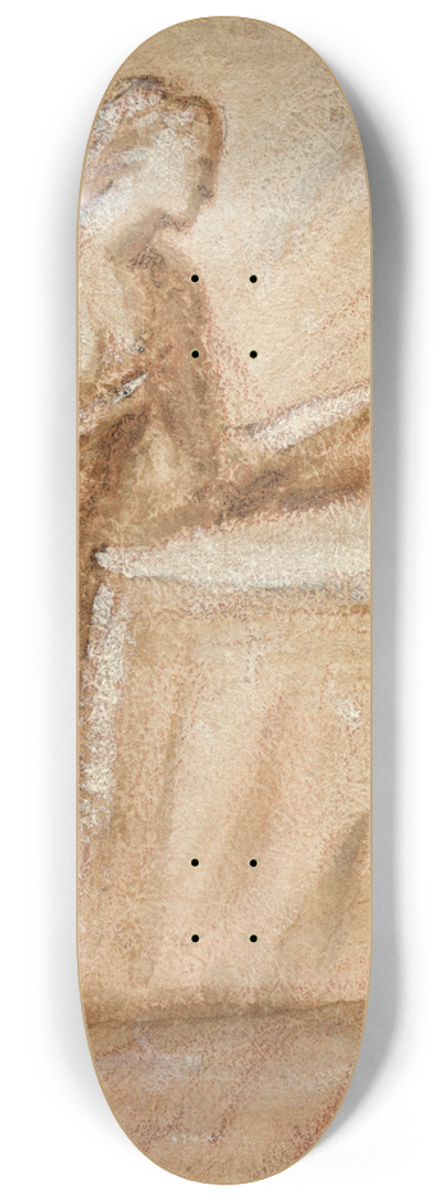 Andrea Schiavone - Study of the Virgin for an Annunciation 8.25 inch art skate deck