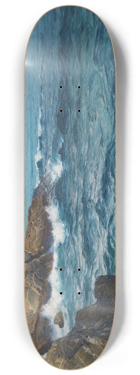 Karl Theodor Boehme - Abendstimmung in Nervi 8.25 inch art skate deck