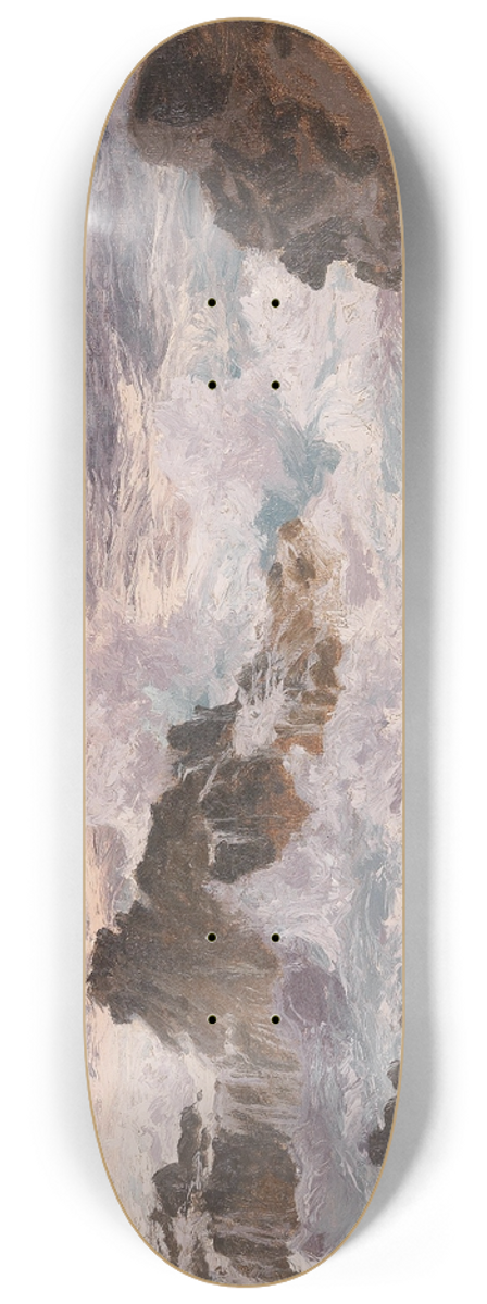 Karl Theodor Boehme - Heavy Seas off the Coast of Capri 8.25 inch art skate deck