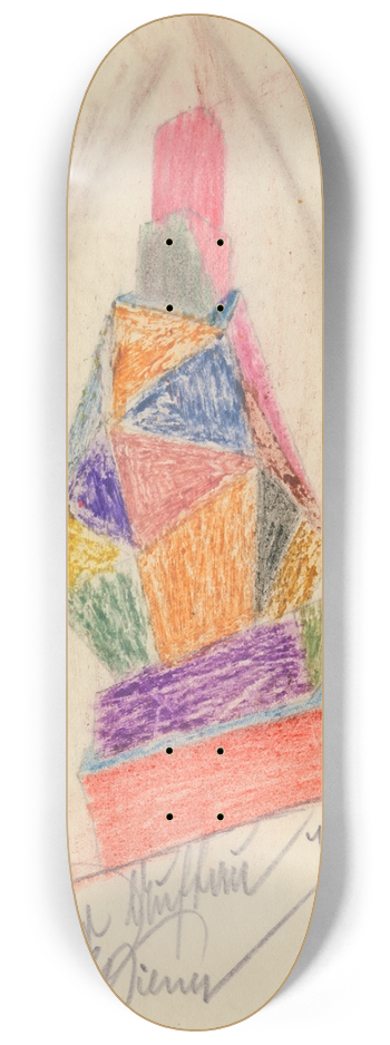 Karl Wiener - Bunter Aufbau 8.25 inch art skate deck