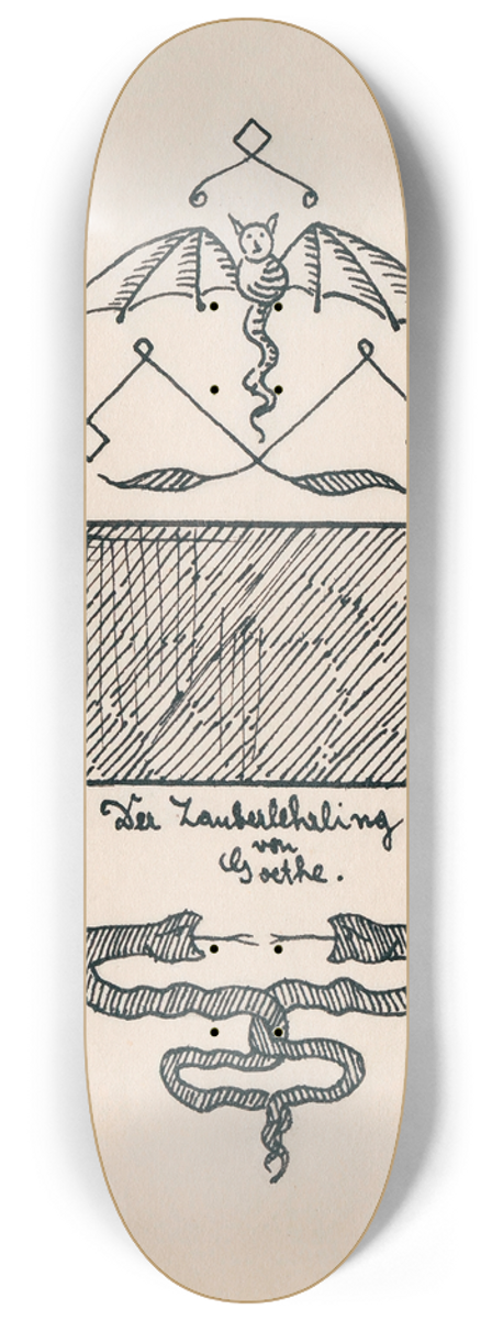 Karl Wiener - Der Zauberlehrling von Goethe 8.25 inch art skate deck