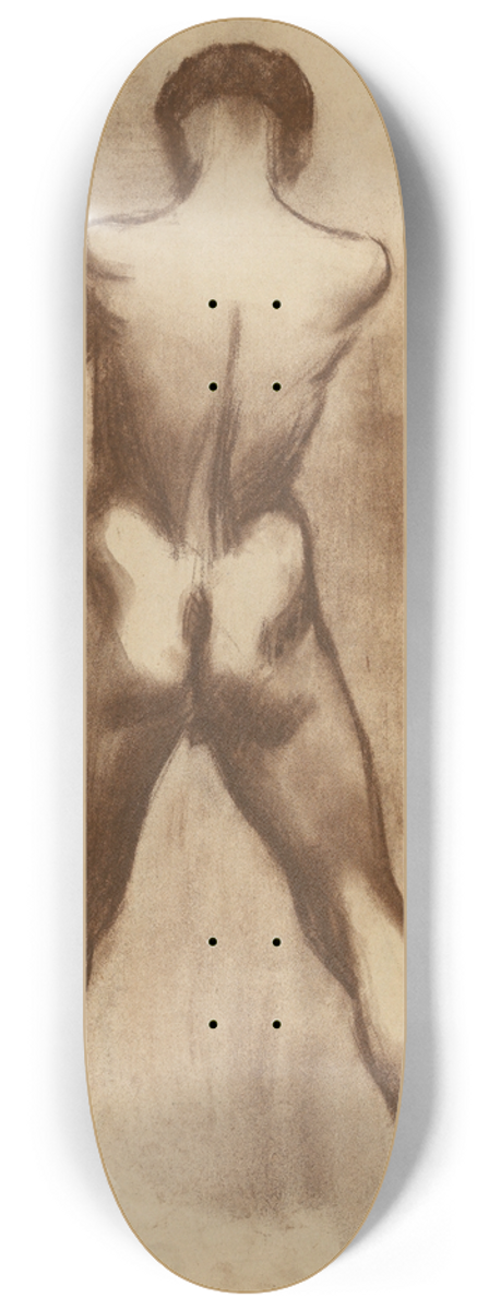 Karl Wiener - Stehender mnnlicher Akt 8.25 inch art skate deck