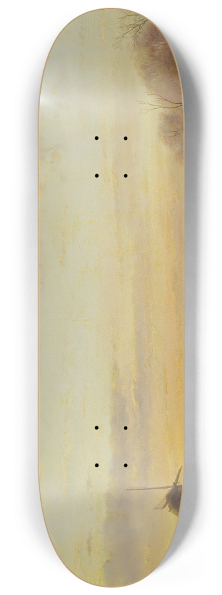 Andreas Schelfhout - Winter in Holland 8.25 inch art skate deck