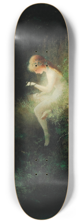 Karl Wilhelm Diefenbach - Girl Holding A Snake  Innocence 8.25 inch art skate deck