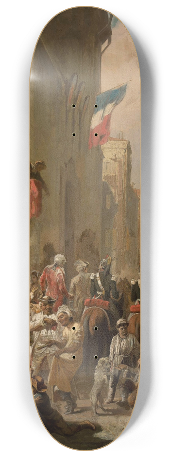 Karol Miller - Carnival at the Corso in Rome 8.25 inch art skate deck