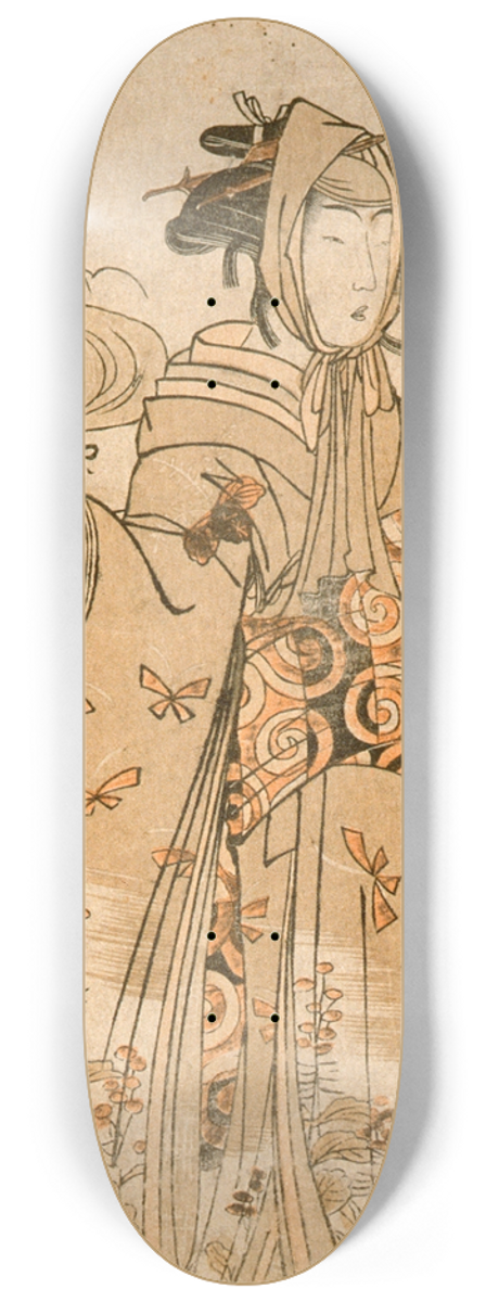 Katsukawa Shunsh - Actor Nakamura Kumetar I 8.25 inch art skate deck