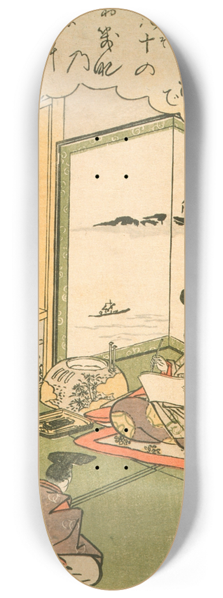 Katsukawa Shunsh - The Syllable Wo 8.25 inch art skate deck