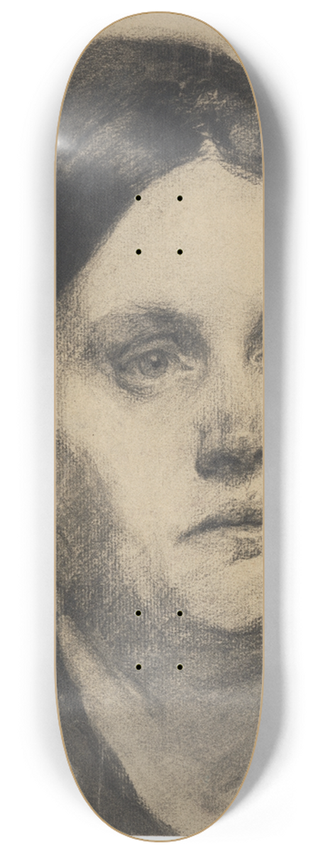 Andrej Kovik - Head Study of a Woman 8.25 inch art skate deck